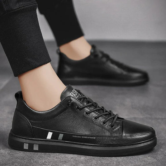 Zapatos casuales de piel auténtica